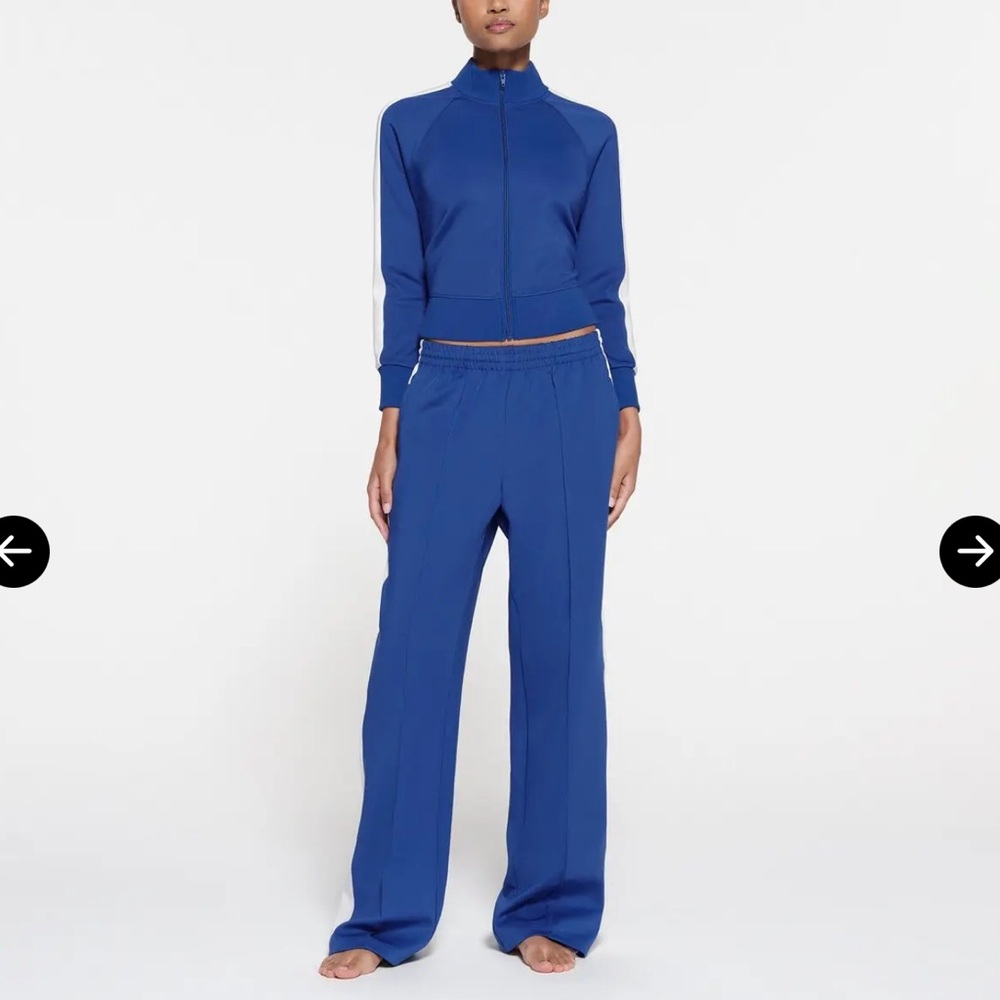 Skims Cobalt Track Suit Set Size XS Jacket and Size Small Pants